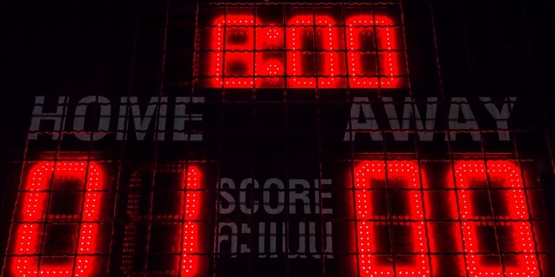 Màn hình hiển thị chi tiết kết quả một trận đấu bóng đá vừa kết thúc