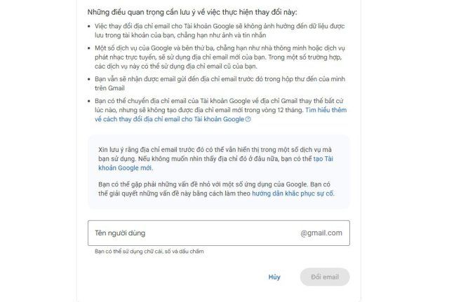 Kiểm tra đồng bộ dữ liệu tên mới trên các ứng dụng Google