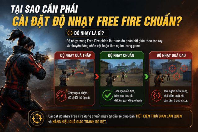 Bảng thông số độ nhạy Free Fire cho dòng máy cấu hình thấp