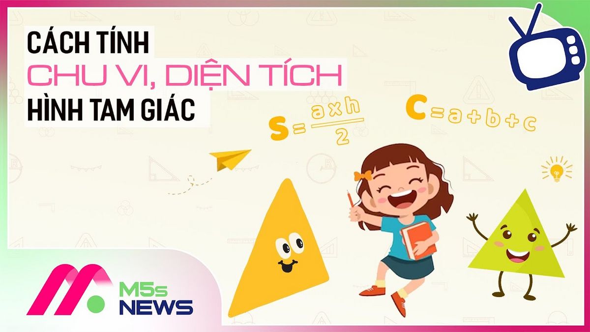 Minh họa công thức tính chu vi hình tam giác tổng quát