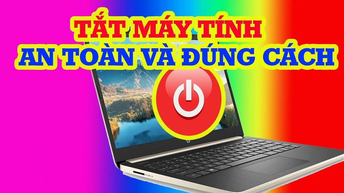 Menu Start hiển thị nút lệnh Shut down tắt máy tính an toàn